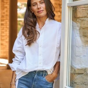 Frank & Eileen Victoria Italian Tuxedo Shirt Size S White